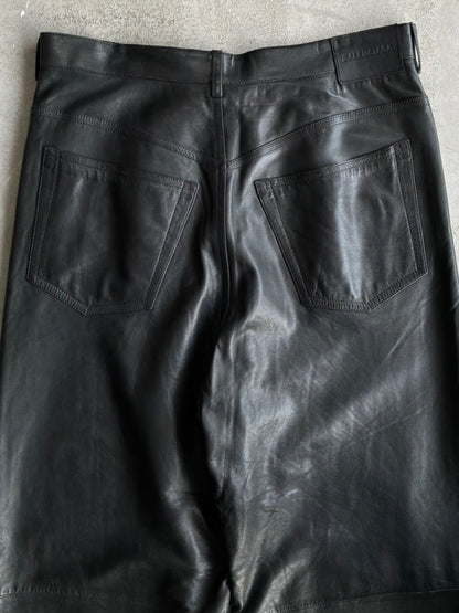 Balenciaga Sample Wide Leather Pants
