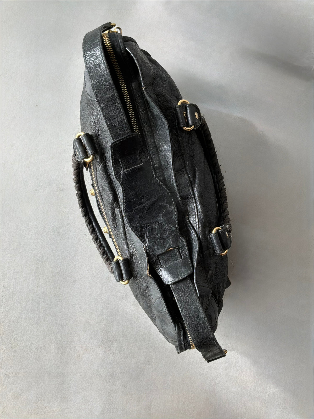 Balenciaga Classic City Black on Gold Giant 21 Lambskin Bag