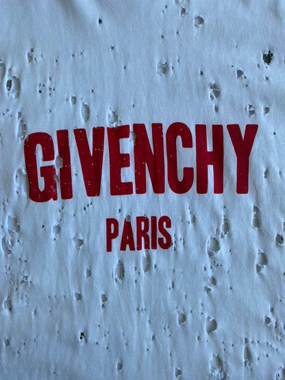 Givenchy Distressed Script Tee