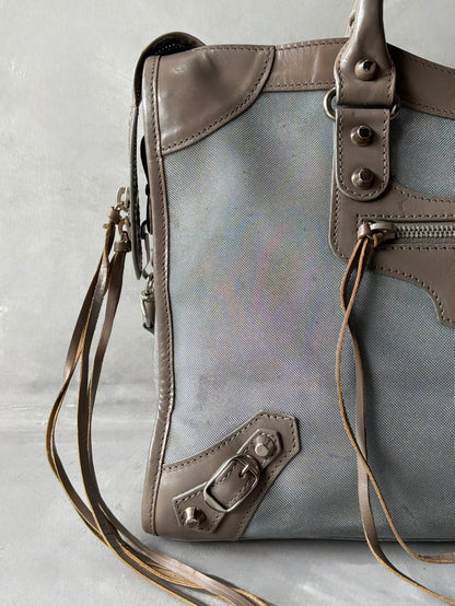 Balenciaga Classic City Mesh Leather Bag