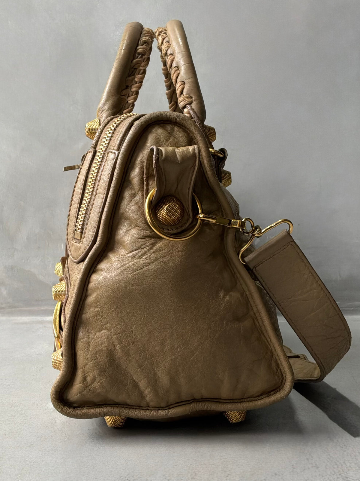 Balenciaga Part Time Old Chevre Beige Giant 21 Lambskin Bag