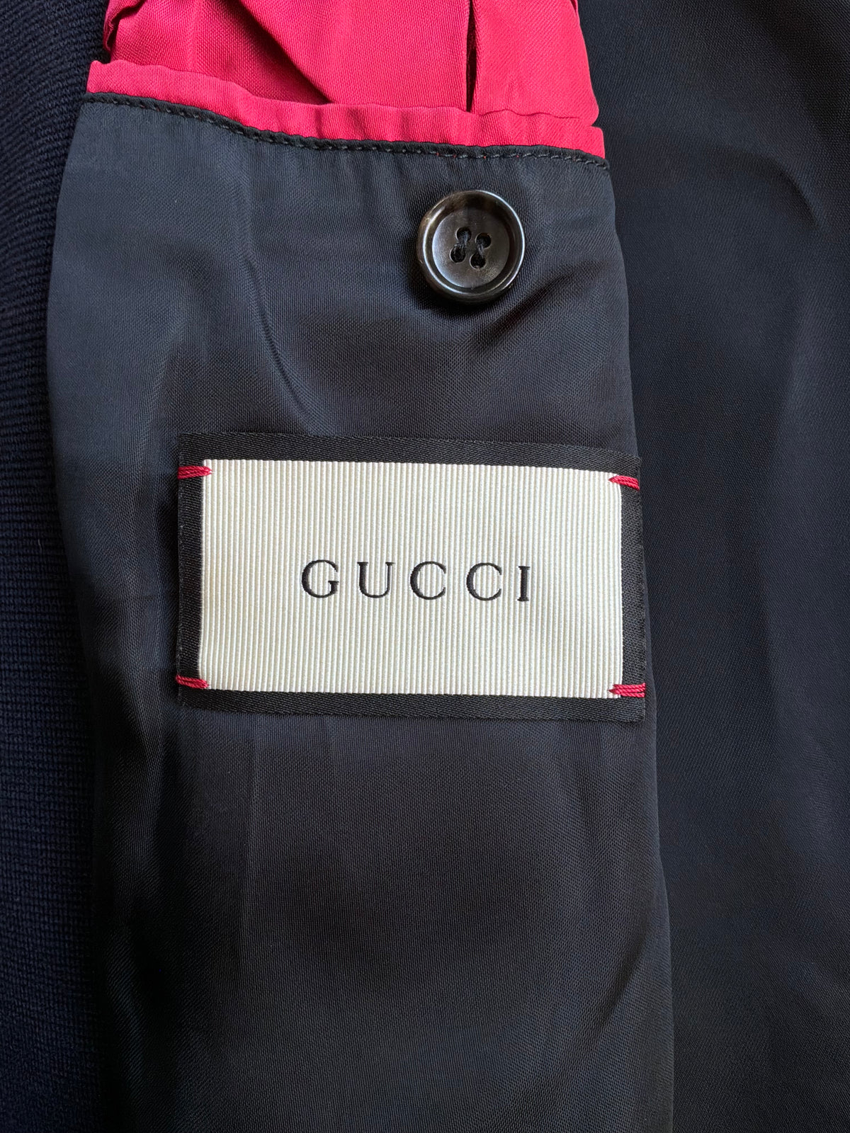 Gucci Panther Wool Patch Bomber Jacket
