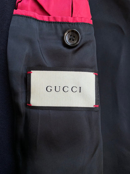 Gucci Panther Wool Patch Bomber Jacket