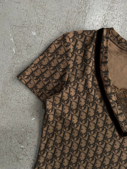 Dior Galliano Era Brown Oblique Top