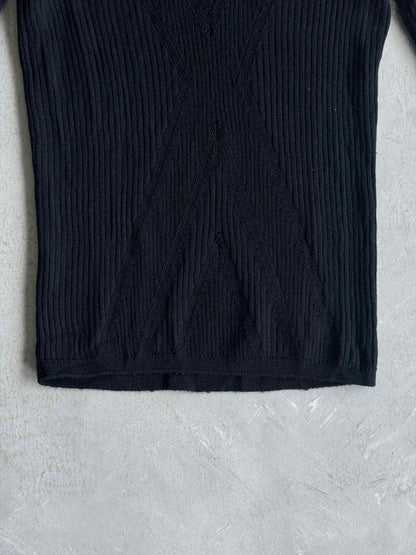 Christian Dior Short Sleeve Navy Blue Sweater