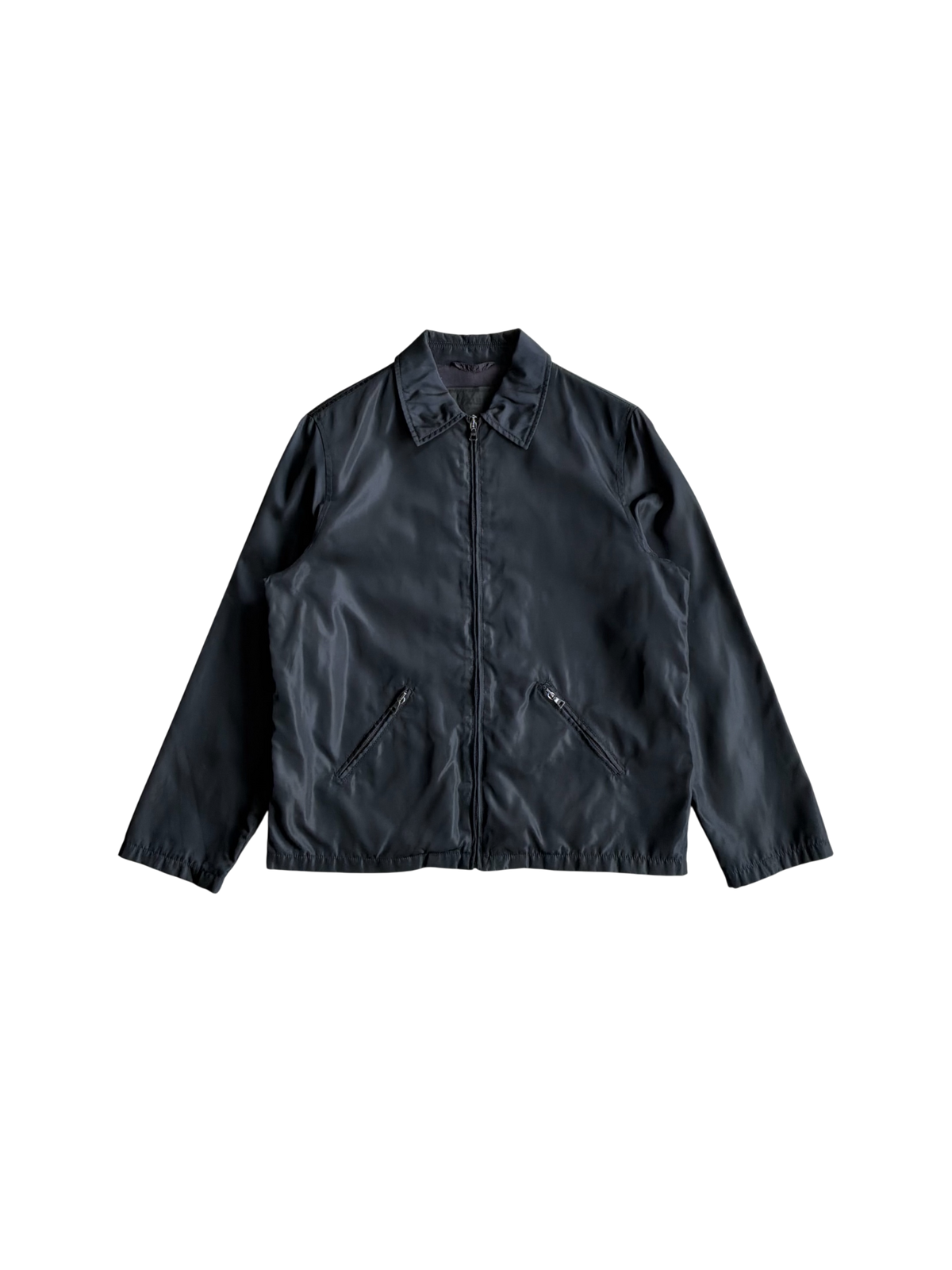 Vintage Prada Navy Nylon Harrington Jacket