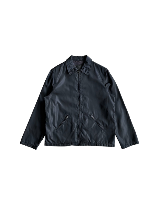 Vintage Prada Navy Nylon Harrington Jacket
