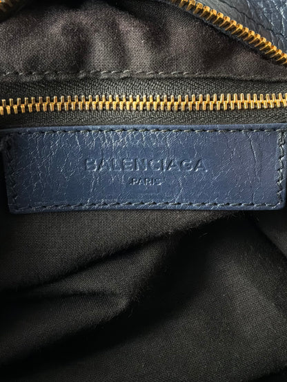 Balenciaga Classic City Navy on Gold Giant 12 Lambskin Bag