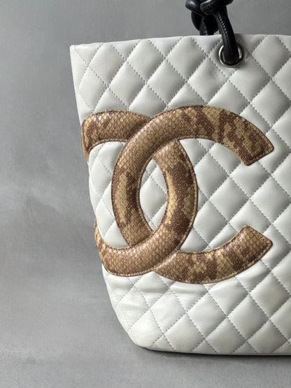 Chanel Cambon Ligne Phyton CC Tote Bag