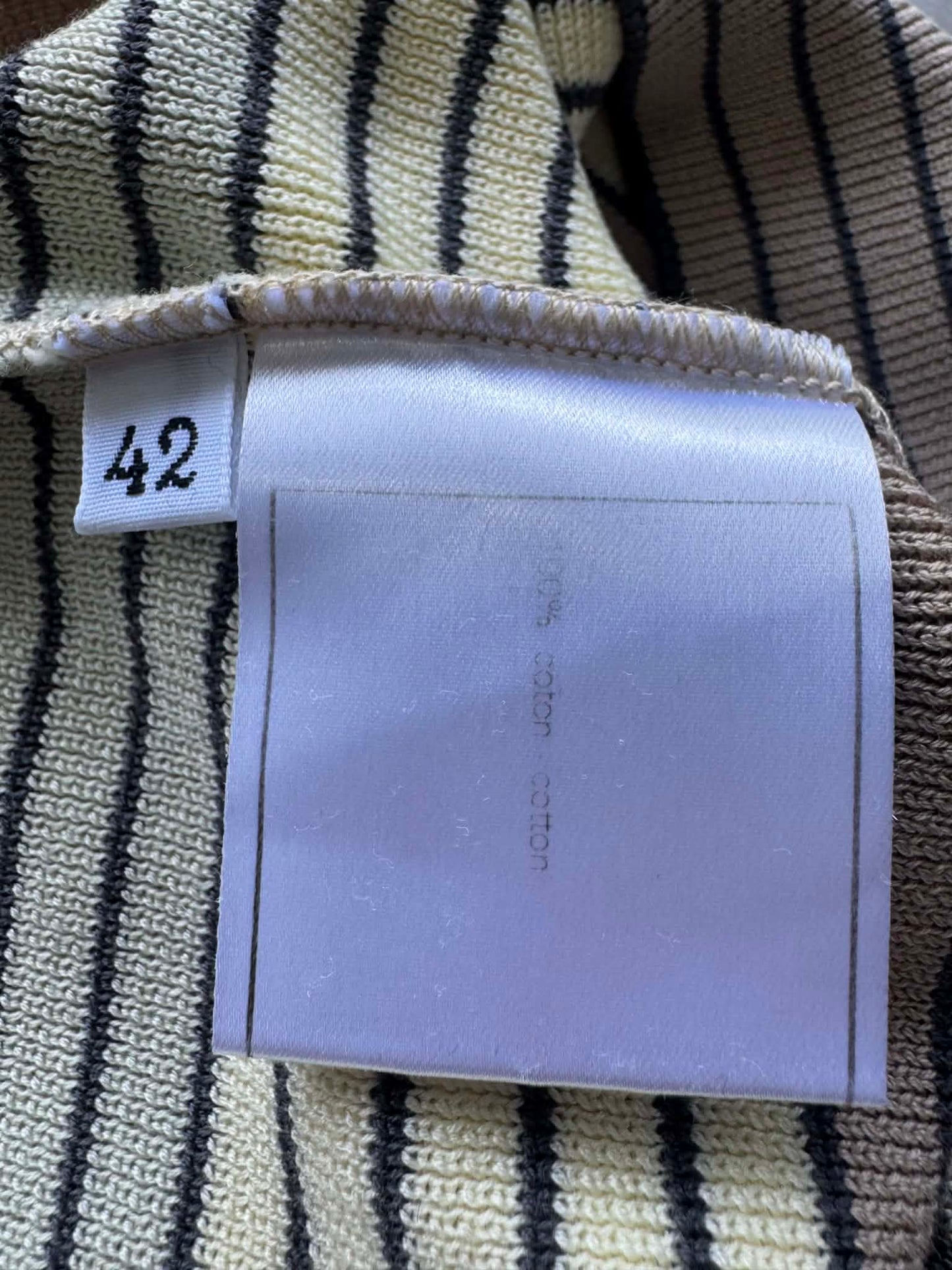 Chanel Pastel Stripe Square Neck Top