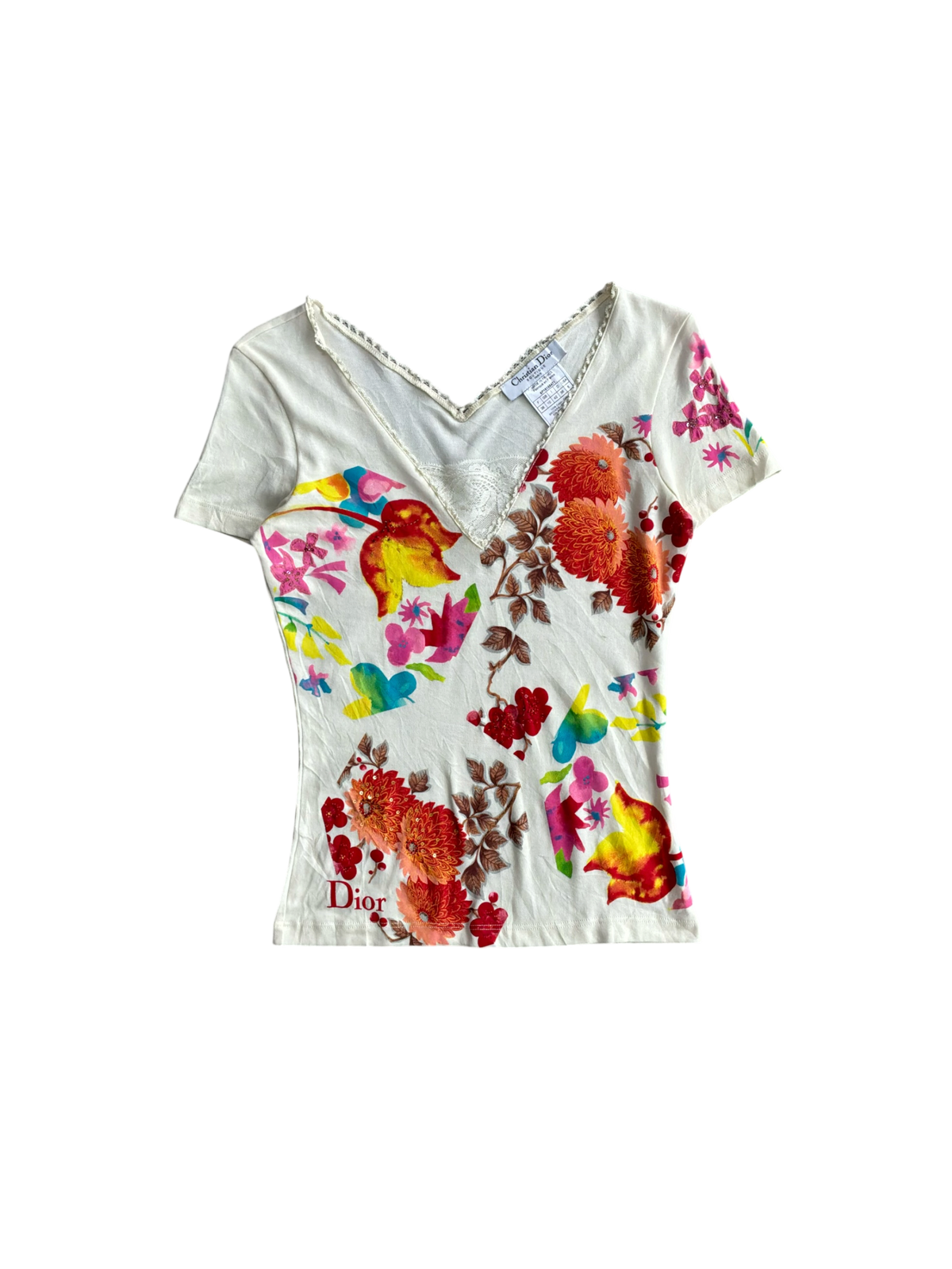 Dior John Galliano Era Floral Sequins Top