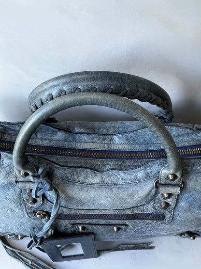 Balenciaga Classic City Navy Lambskin Bag