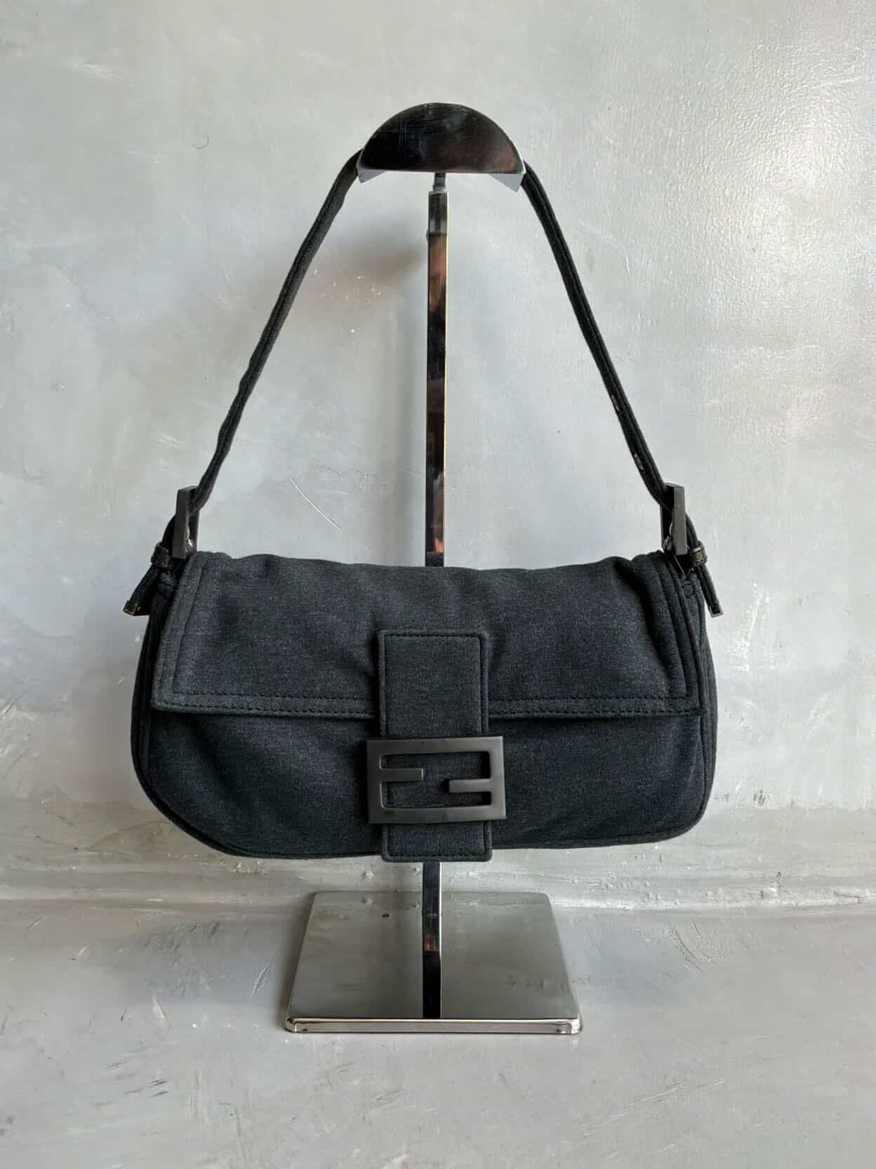 2000s Fendi Wool Baguette Bag