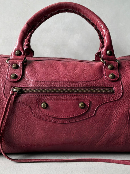 Balenciaga Twiggy Red Lambskin Bag