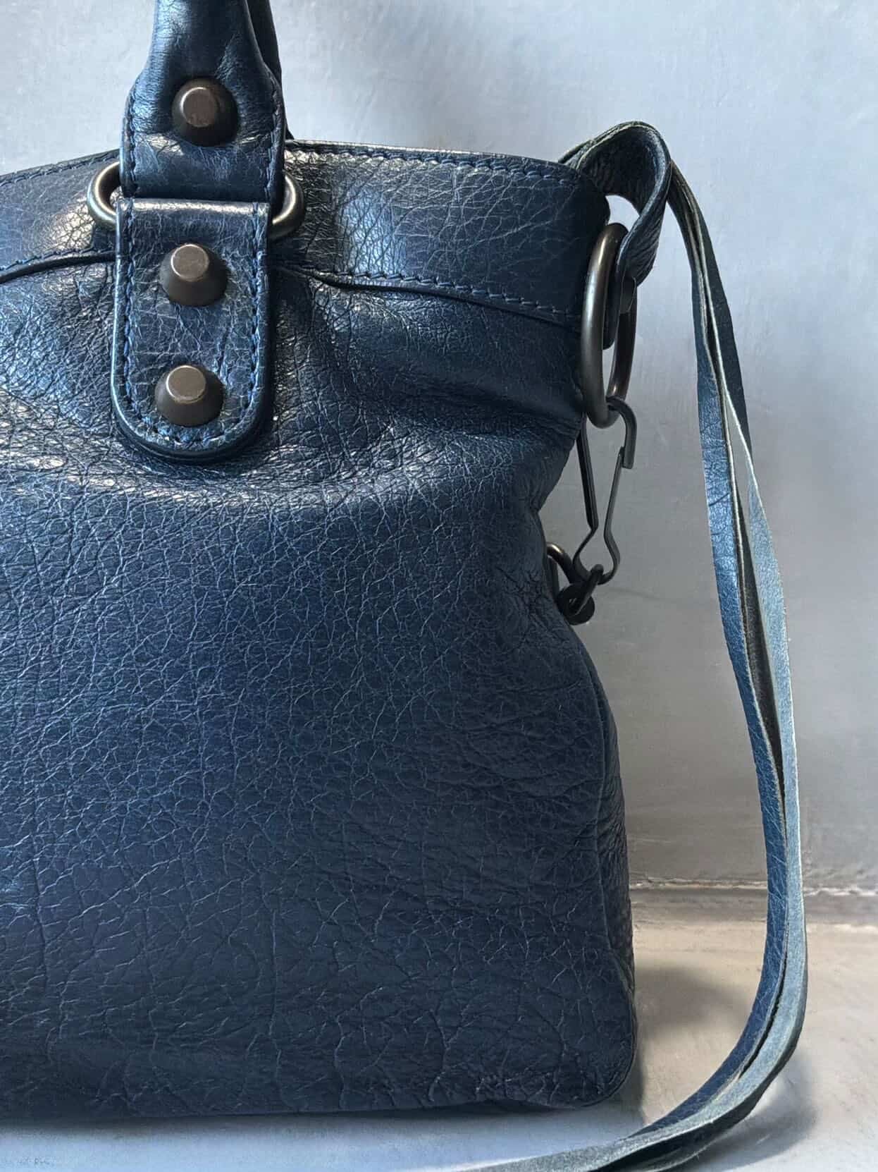 Balenciaga Le First Navy Lambskin Bag
