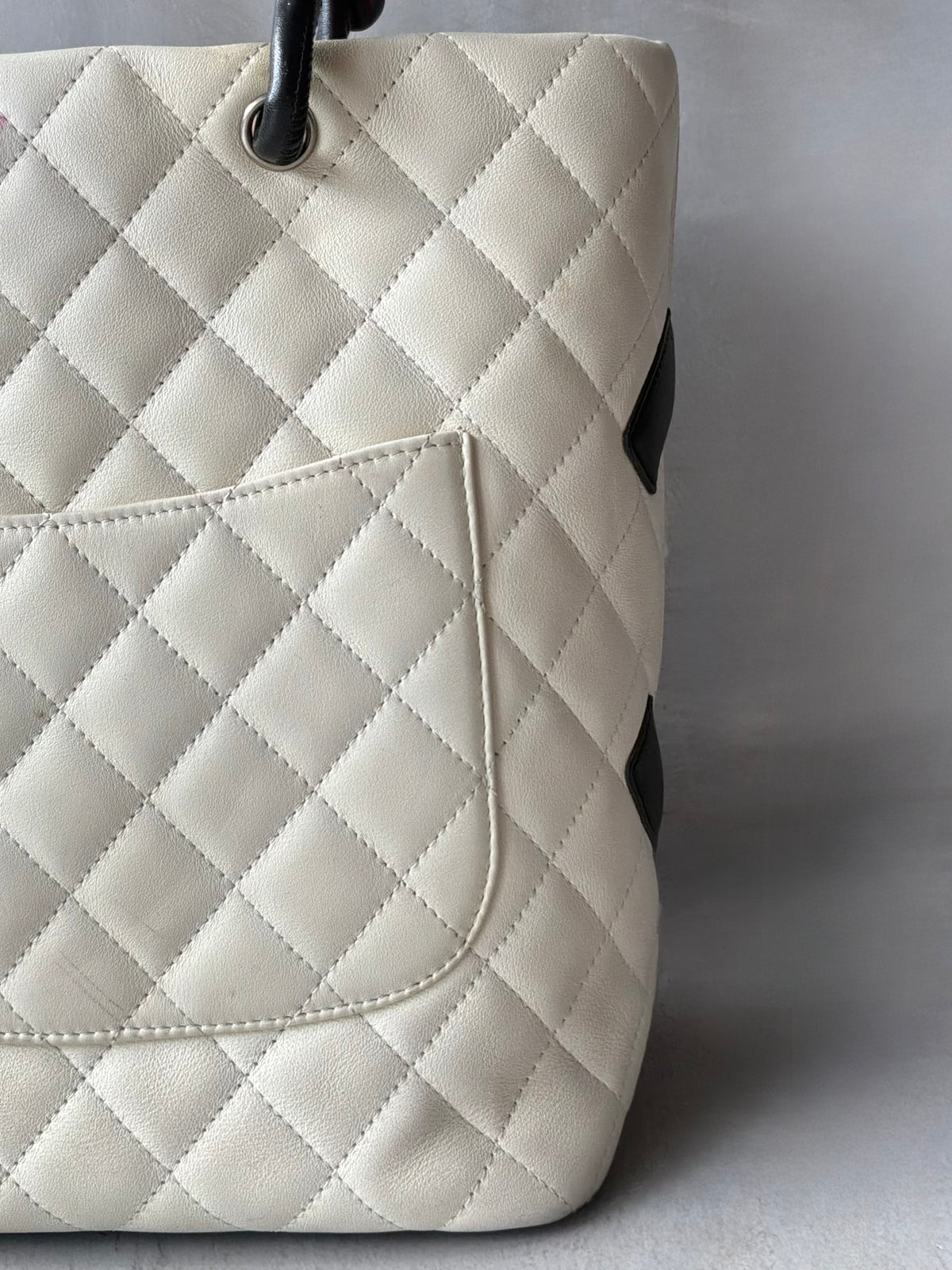 Chanel Cambon Ligne White & Black Small Tote Bag