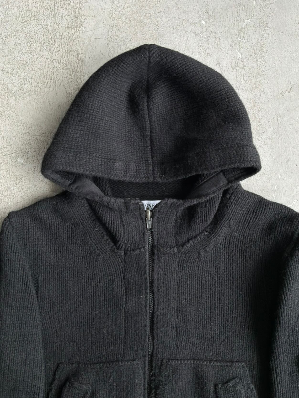 90s Stone Island Knit Zip Hoodie