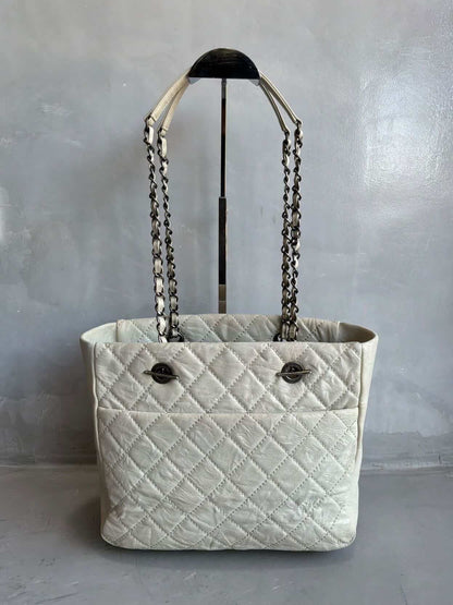 Chanel CC Cambon Quilted Flap Tote Bag