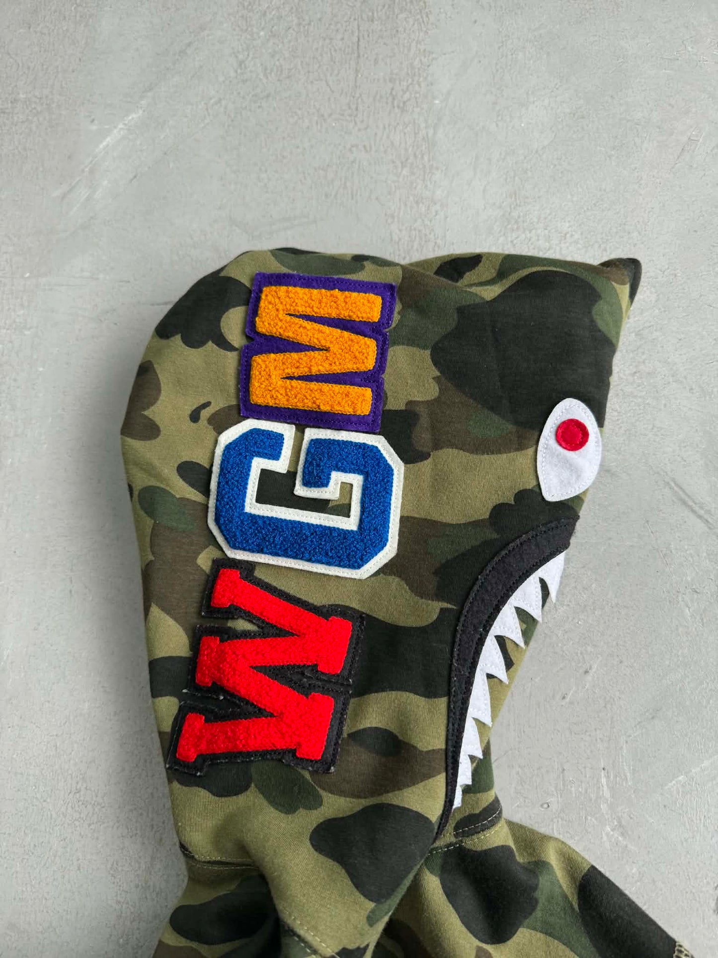 Bape Shark 1st Camo Windstopper Full zip Hoodie