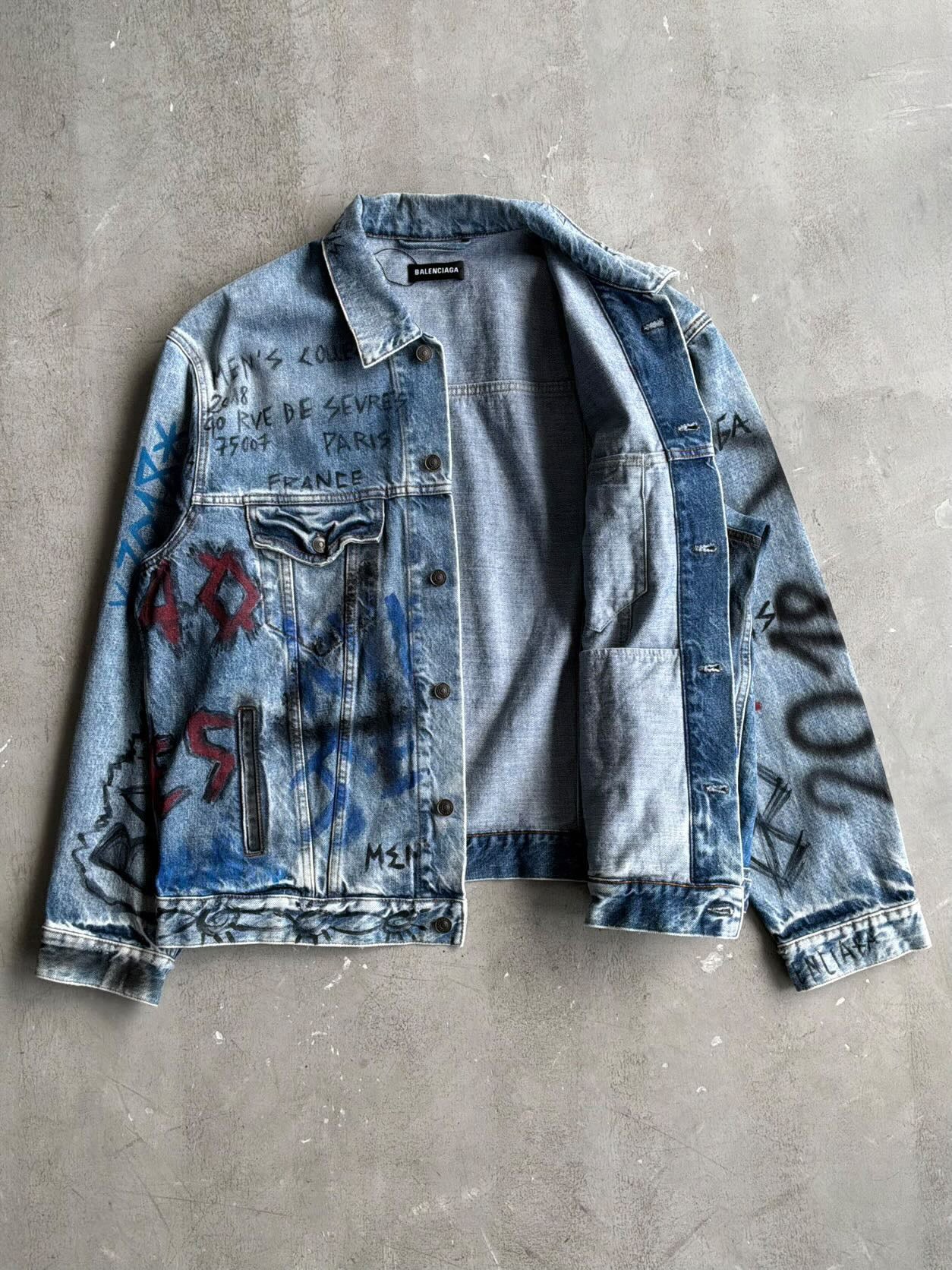 Balenciaga Graffiti Denim Jacket