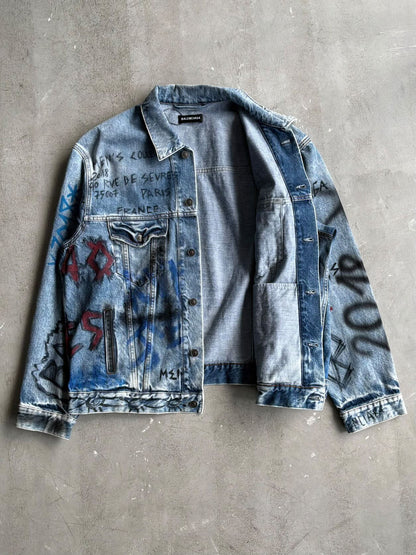 Balenciaga Graffiti Denim Jacket