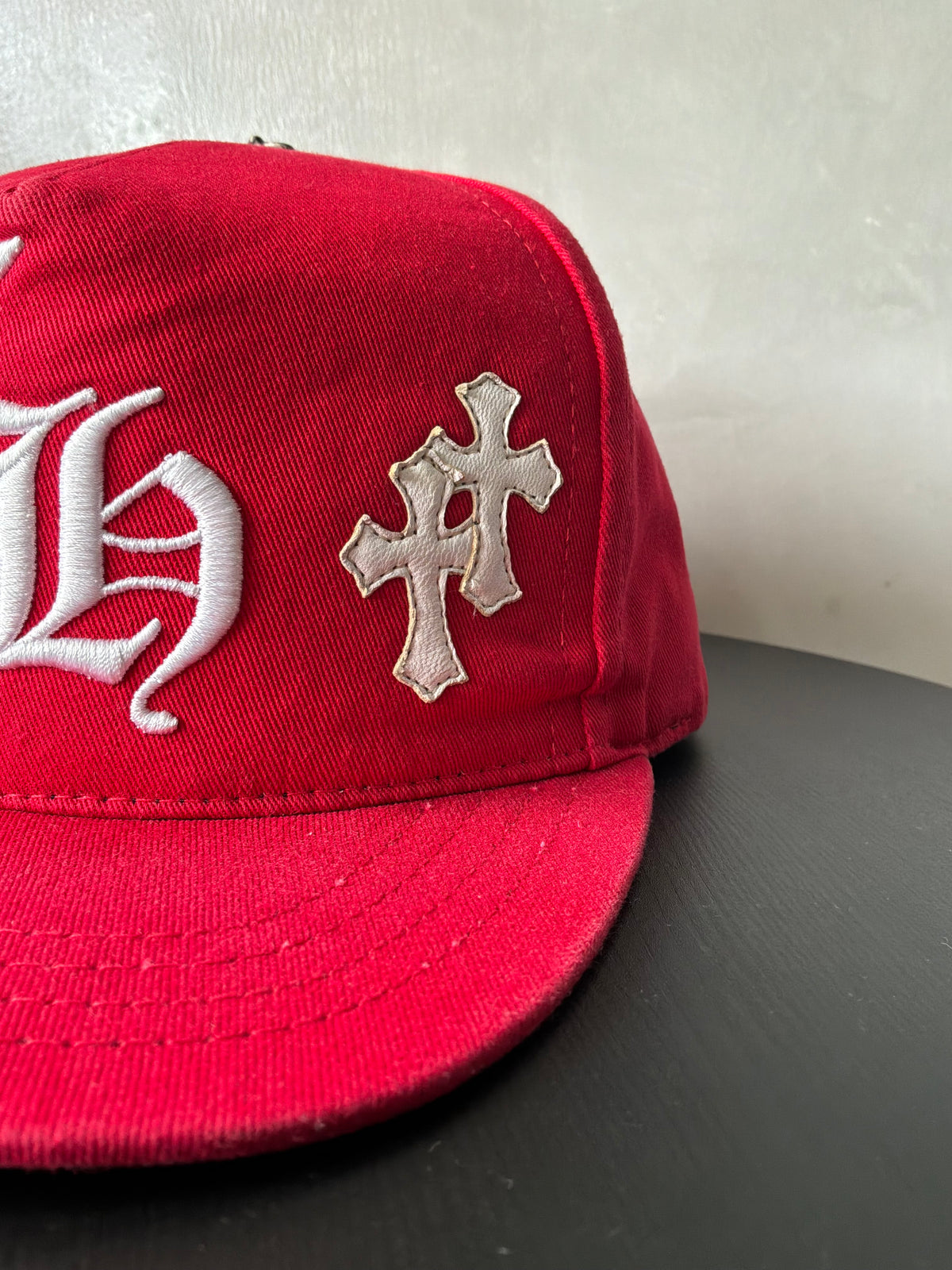 Chrome Hearts Red & White Multipatch Baseball Hat