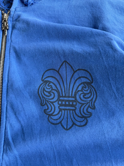 Chrome Hearts Side T-Bar Blue Zip Hoodie