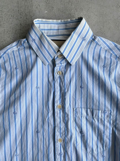 Gucci All Over Print Pinstripe Shirt