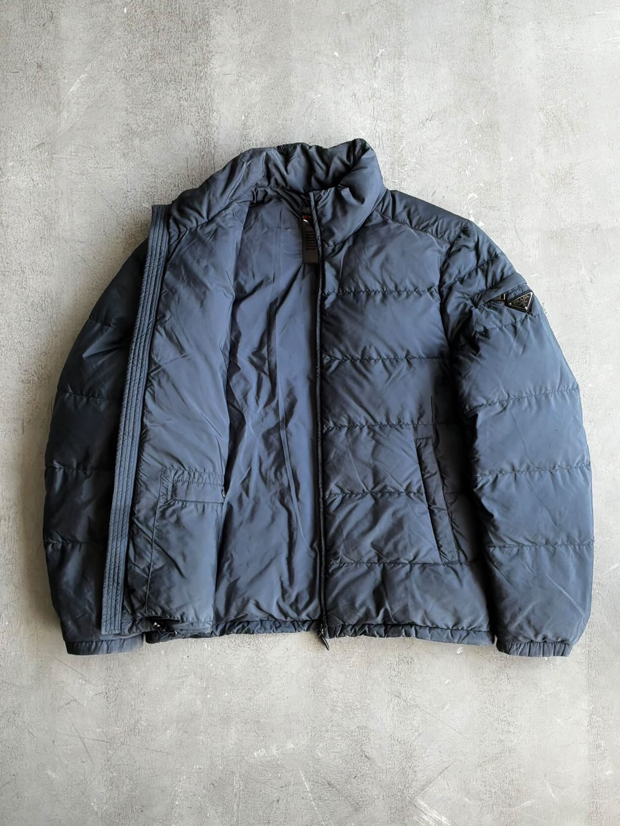 Prada Emblem Sleeve Puffer Jacket