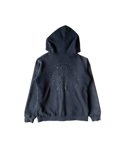 Vintage Chrome Hearts Tonal Cross Thermal Zip Hoodie