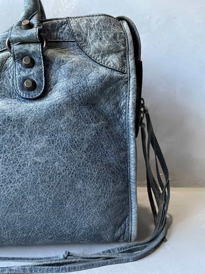 Balenciaga Classic City Navy Lambskin Bag