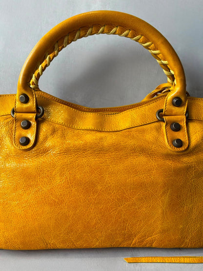 Balenciaga Le First Mustard Lambskin Bag
