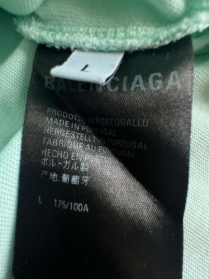 Balenciaga Mint Spellout Logo Shirt