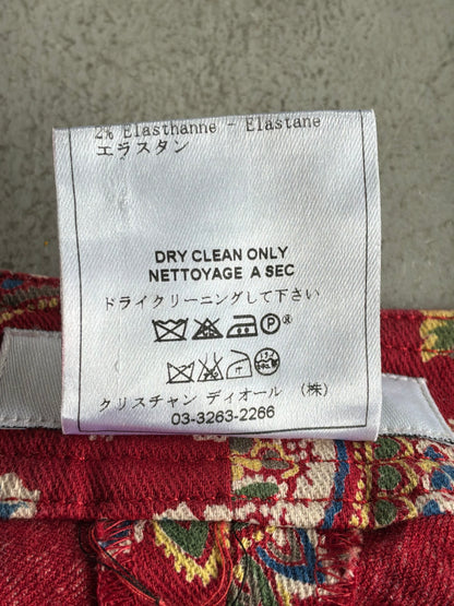 Dior Galliano Era Paisley Flared Pants