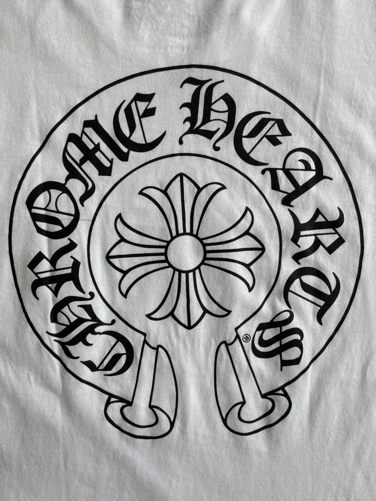 Chrome Hearts Horseshoe Logo White Tee