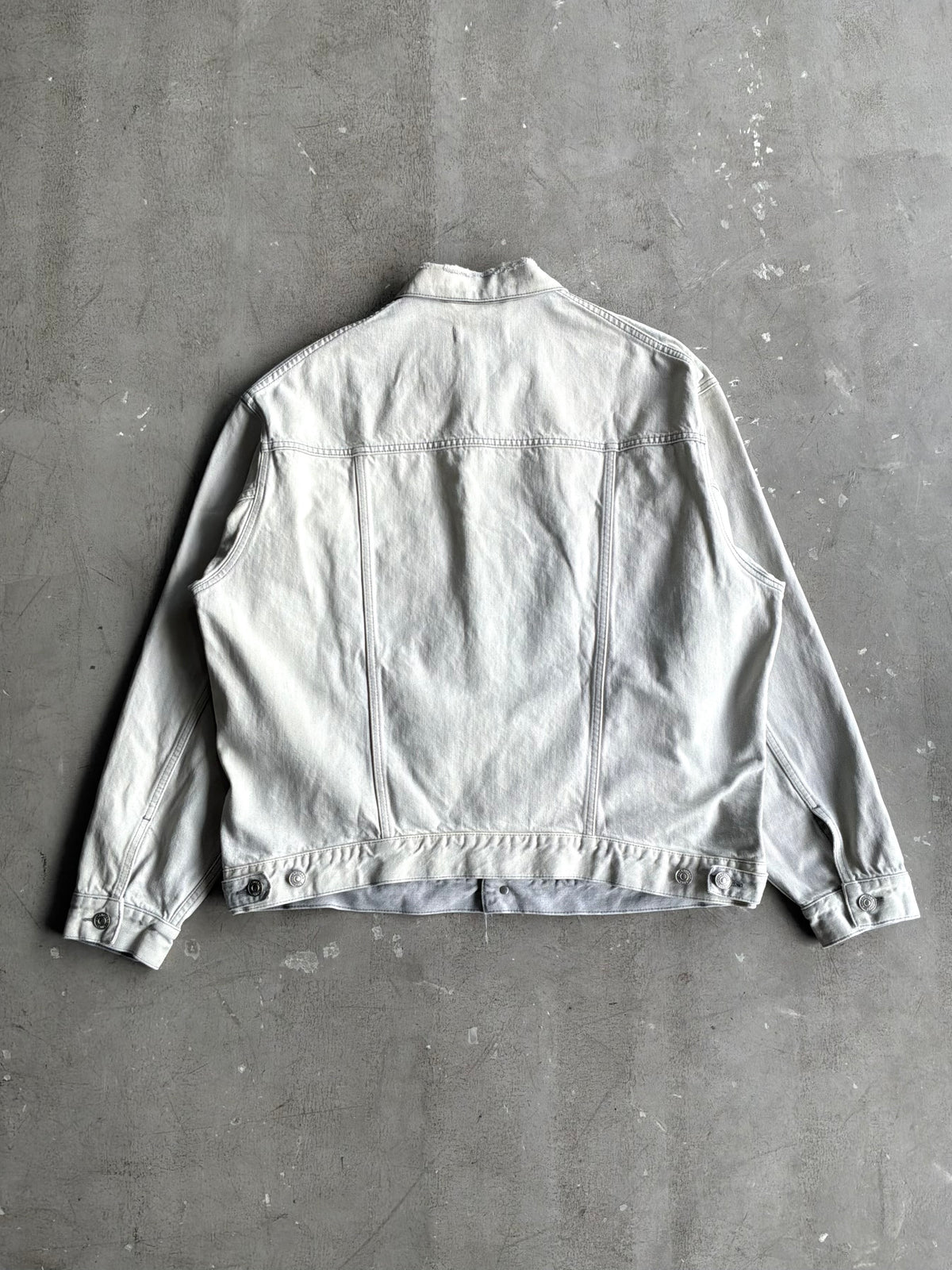 Balenciaga Embroidered Script Denim Jacket