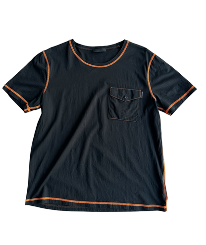 Prada Contrast Stitch Pocket Tee