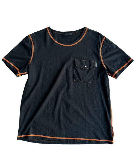 Prada Contrast Stitch Pocket Tee