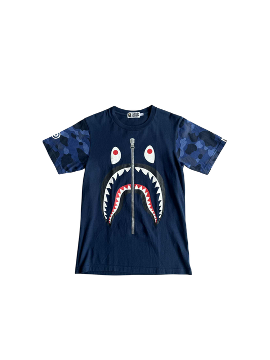Bape Shark Camou Sleeve tee