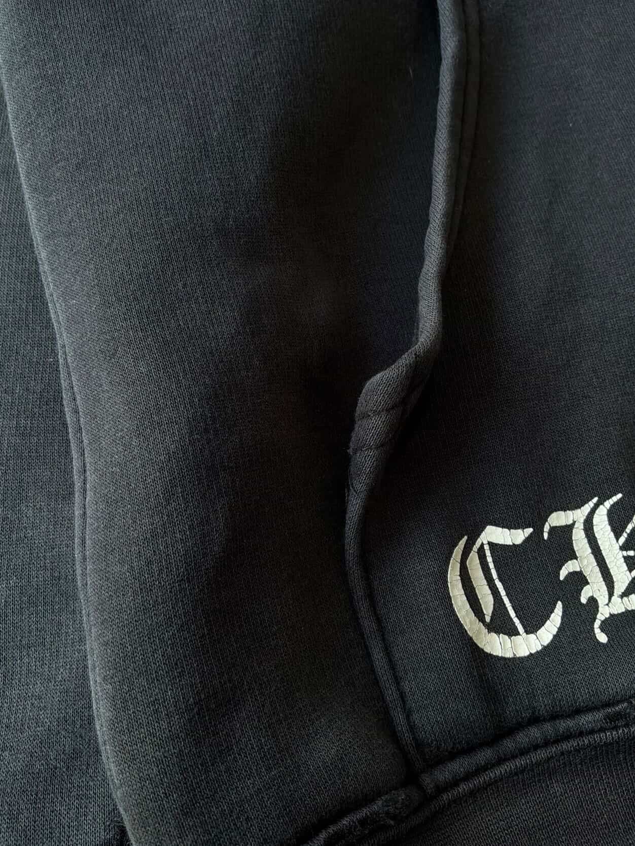 Vintage Chrome Hearts Tonal Cross Thermal Zip Hoodie