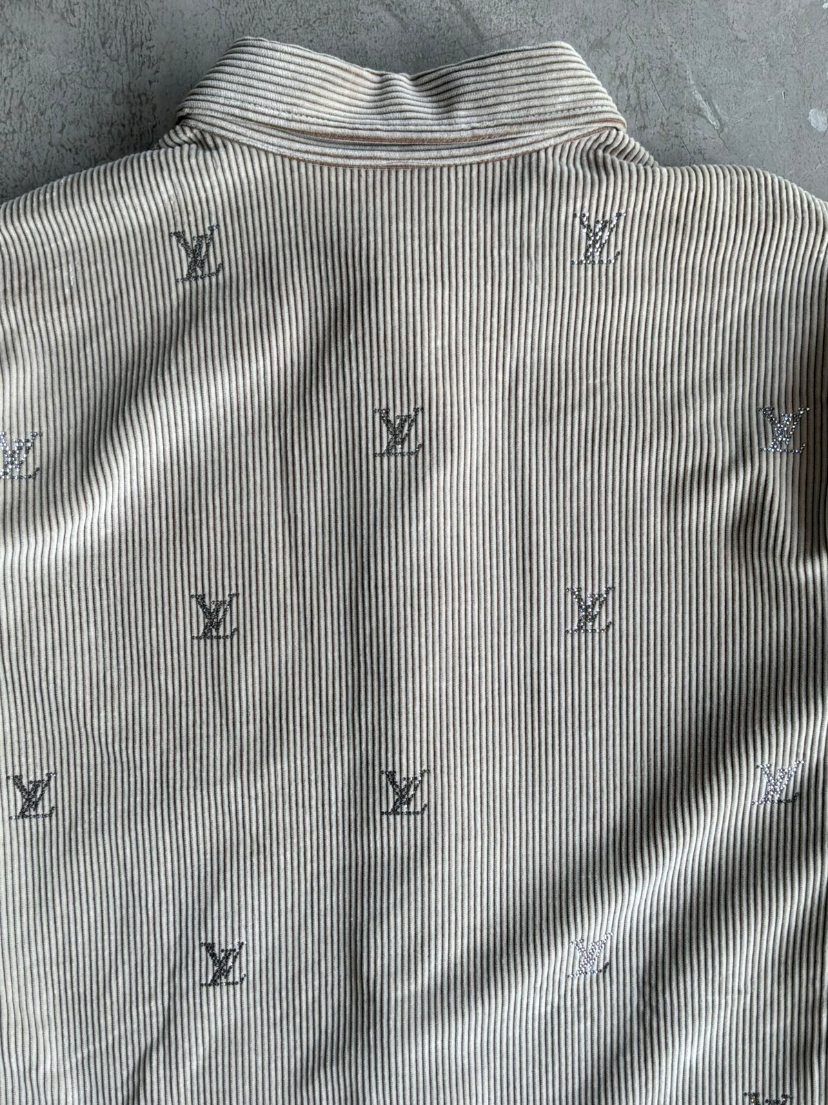 2026 Louis Vuitton Swarovski Monogram Corduroy Shirt