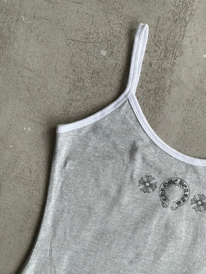Chrome Hearts Three Logo Gray Mini Dress