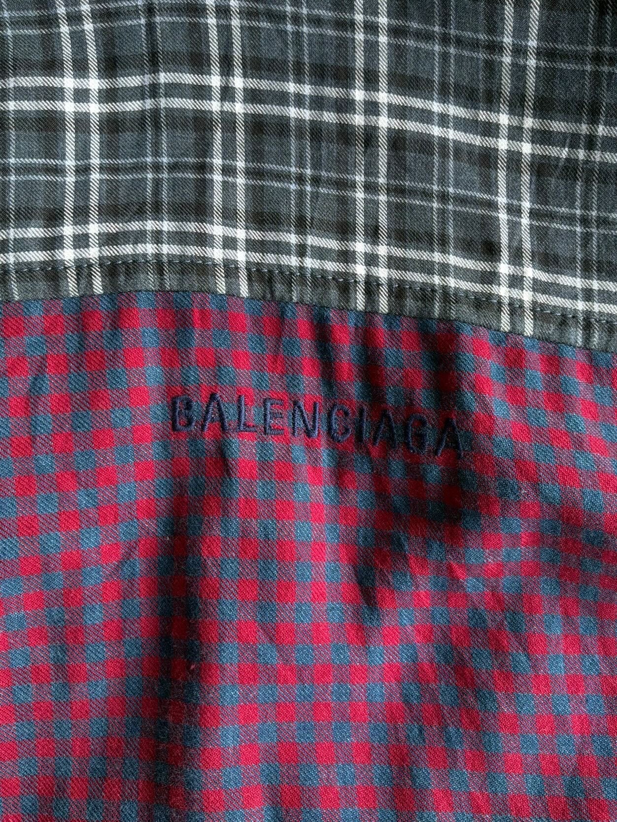 Balenciaga Patchwork Plaid Track Jacket