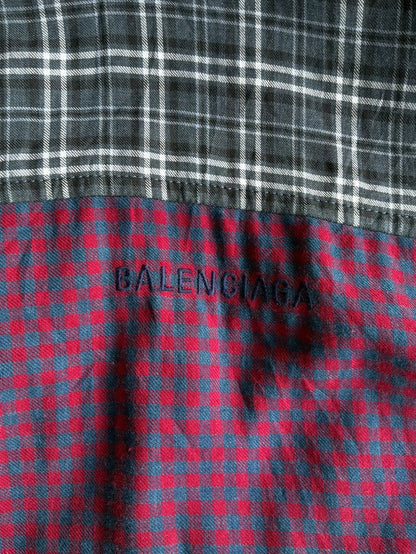 Balenciaga Patchwork Plaid Track Jacket
