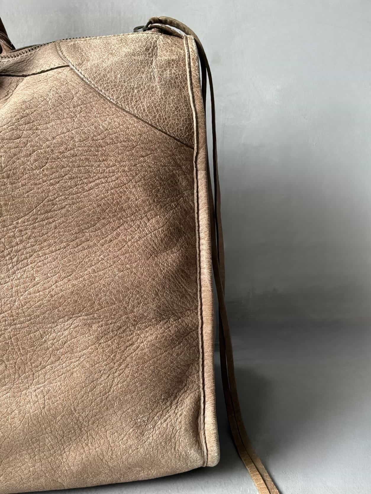 Balenciaga City Work Light Brown Lambskin Bag