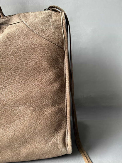 Balenciaga City Work Light Brown Lambskin Bag
