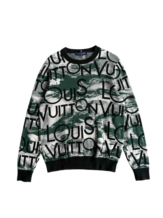 Louis Vuitton Camou Script Knit Crewneck