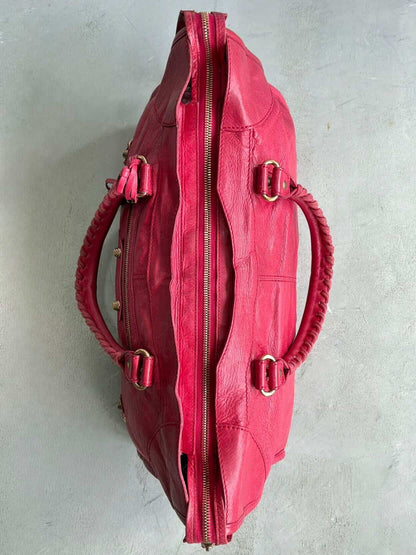Balenciaga City ‘Part Time’ Red Lambskin Shoulder Bag
