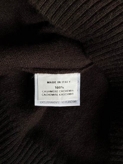 Hermes Brown Wool Quarter Zip Crewneck
