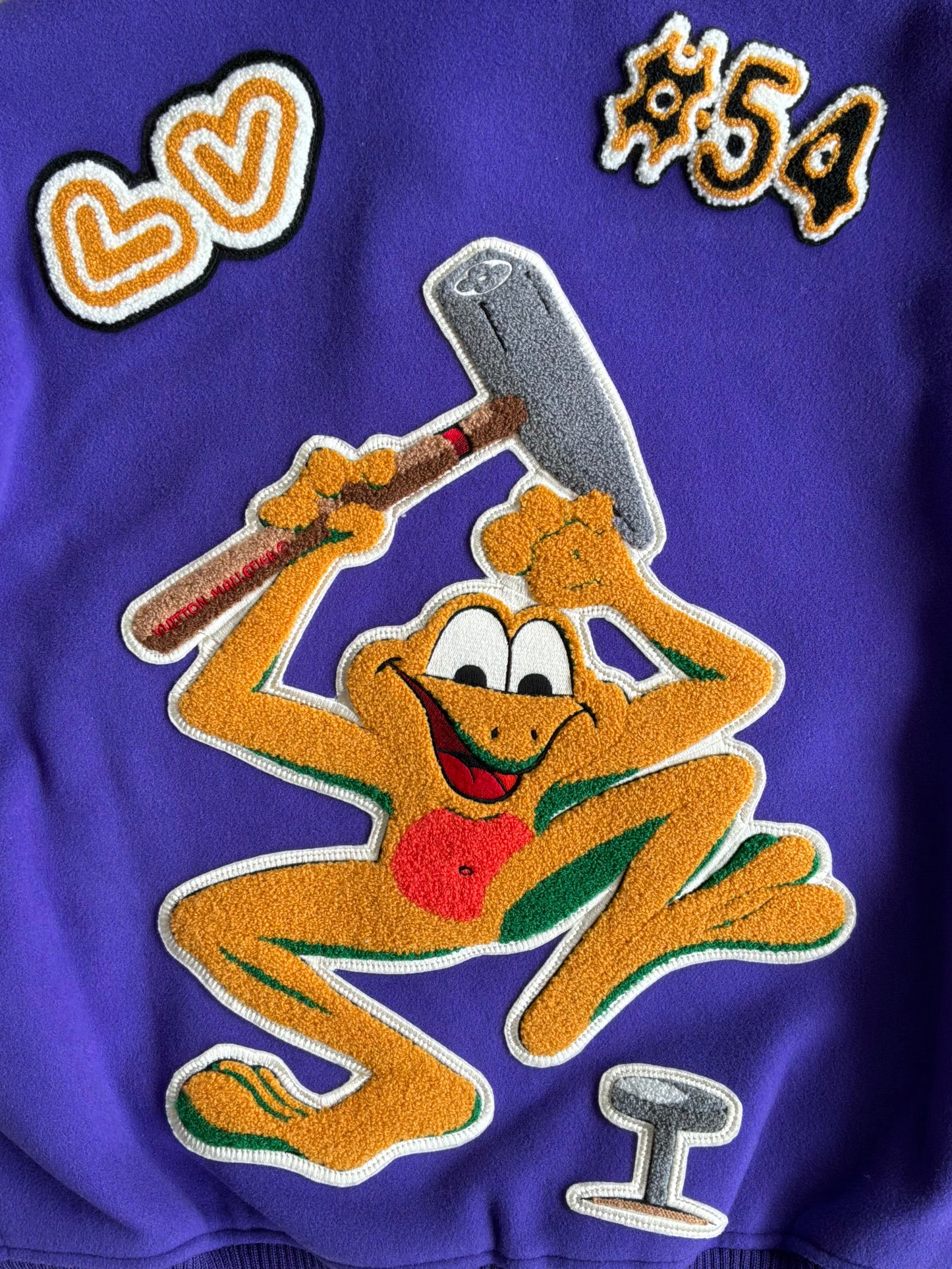 Louis Vuitton Purple Cartoon Patch Varsity Jacket